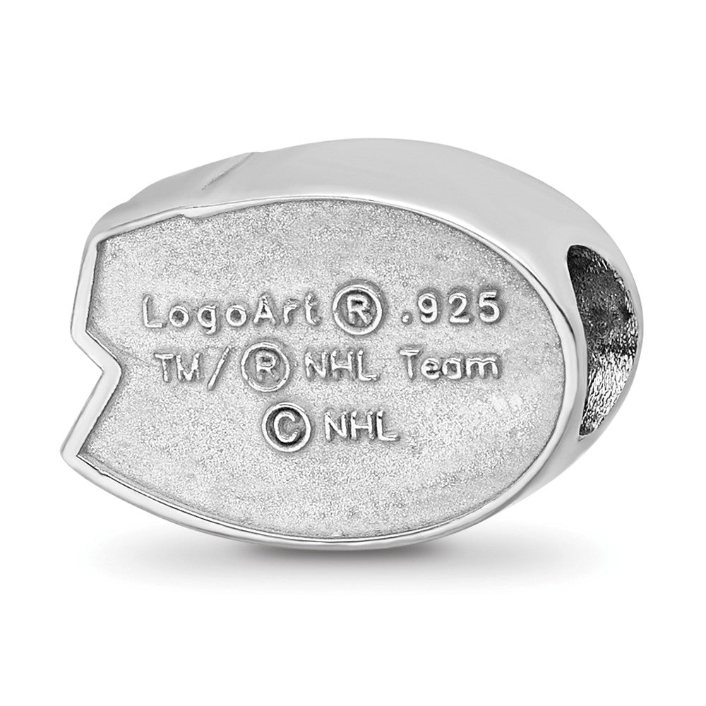 Sterling Silver Rhodium-plated NHL Montreal Canadiens Enameled Bead