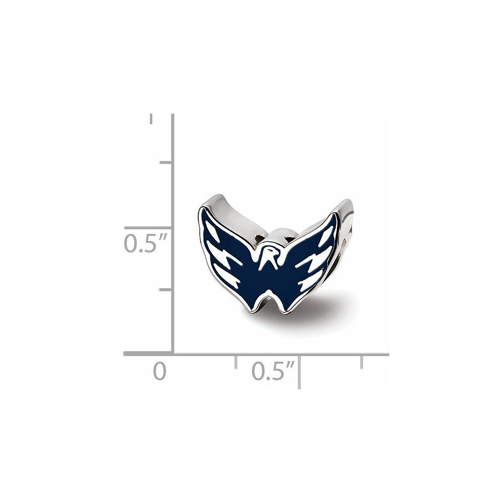 Sterling Silver NHL Washington Capitals Enameled Logo Bead
