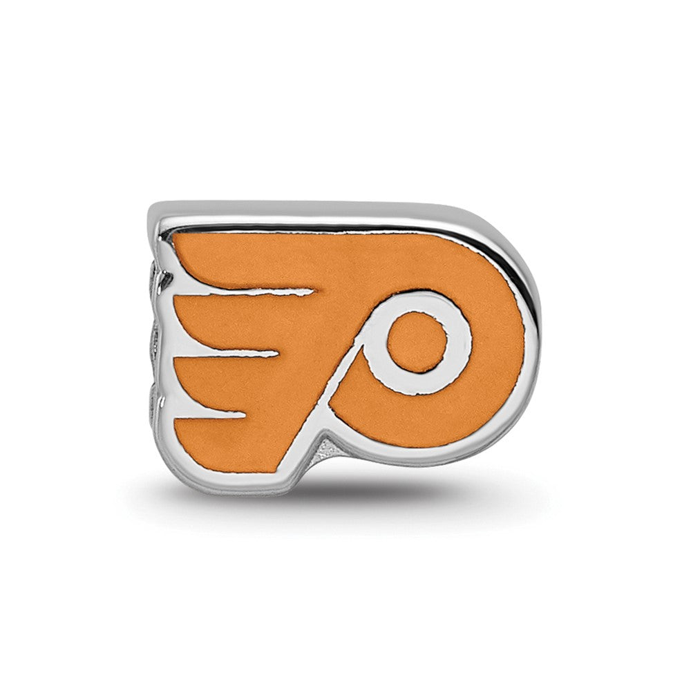 Sterling Silver NHL Philadelphia Flyers Winged P Enameled Logo Bead
