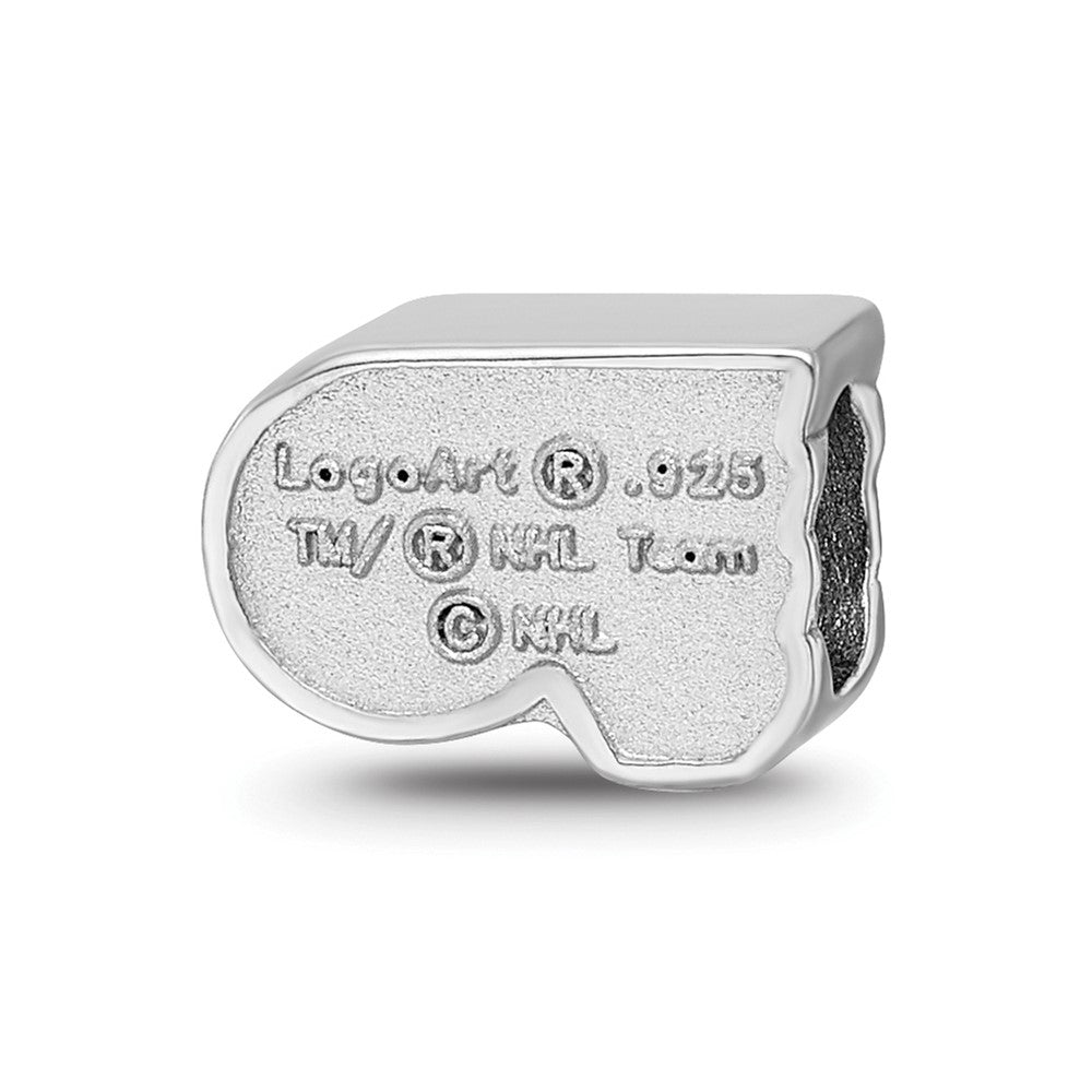 Sterling Silver NHL Philadelphia Flyers Winged P Enameled Logo Bead