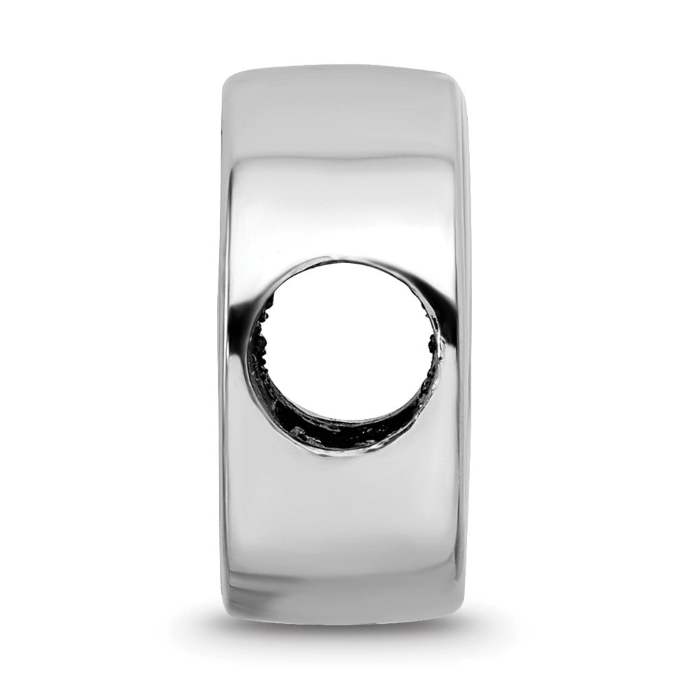 Sterling Silver Rhodium-plated NHL Winnipeg Jets Enameled Bead