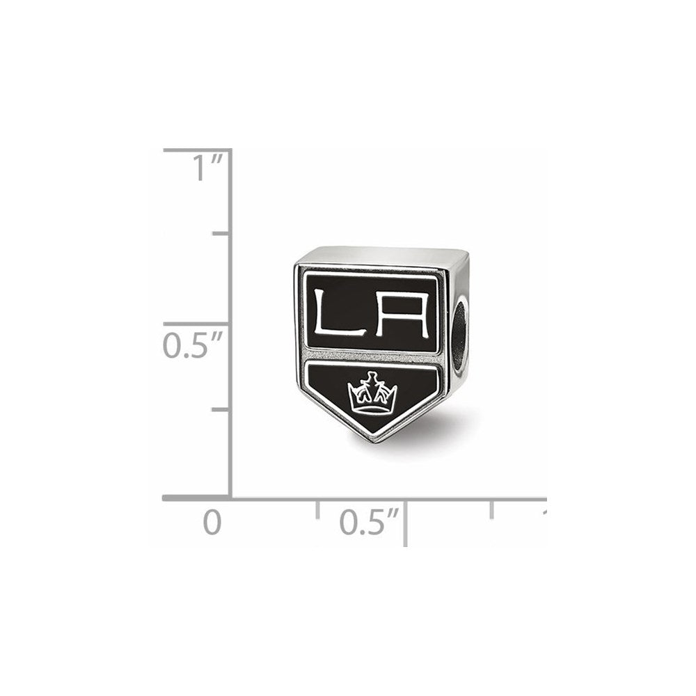 Sterling Silver NHL LogoArt Los Angeles Kings Enameled Logo Bead