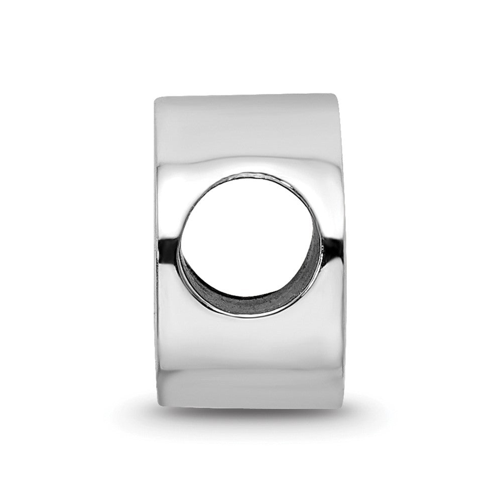 Sterling Silver Rhodium-plated MLB Cincinnati Reds Enameled Bead