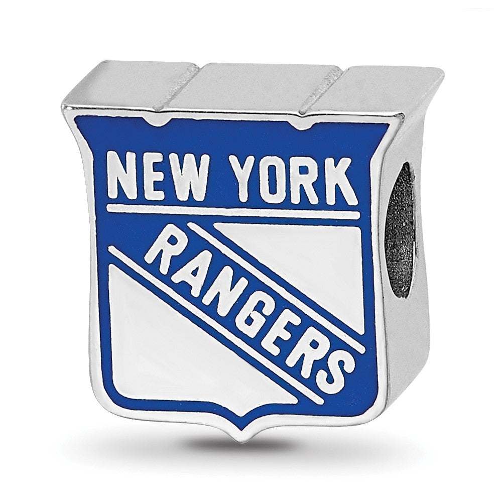 Sterling Silver NHL New York Rangers Enameled Logo Bead