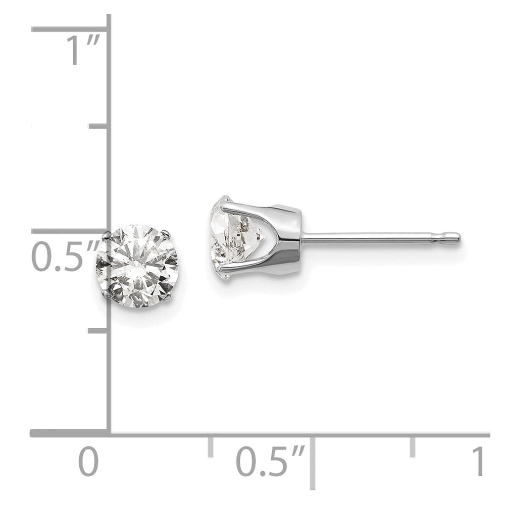 14kw 1.00ct I1 J-K Diamond Stud Push-on Post Earrings
