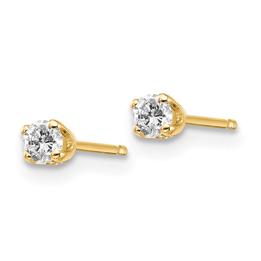 14ky .15ct. I2 K-L Diamond Stud Push-on Post Earrings