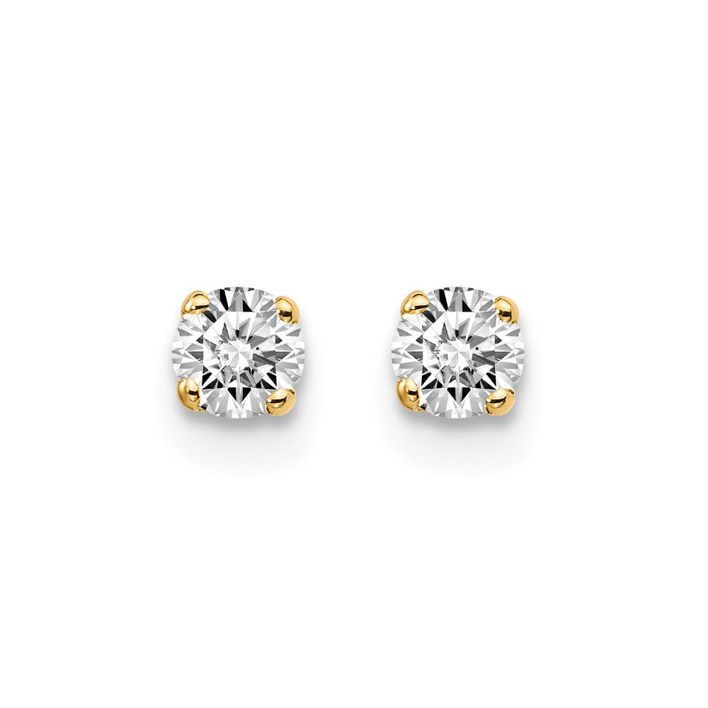 14ky .25ct. I2 K-L Diamond Stud Push-on Post Earrings