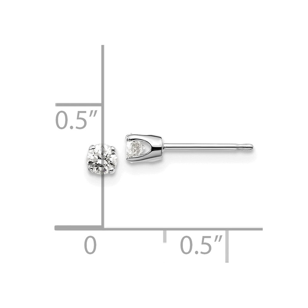 14kw .25ct I2 K-L Diamond Stud Push-on Post Earrings