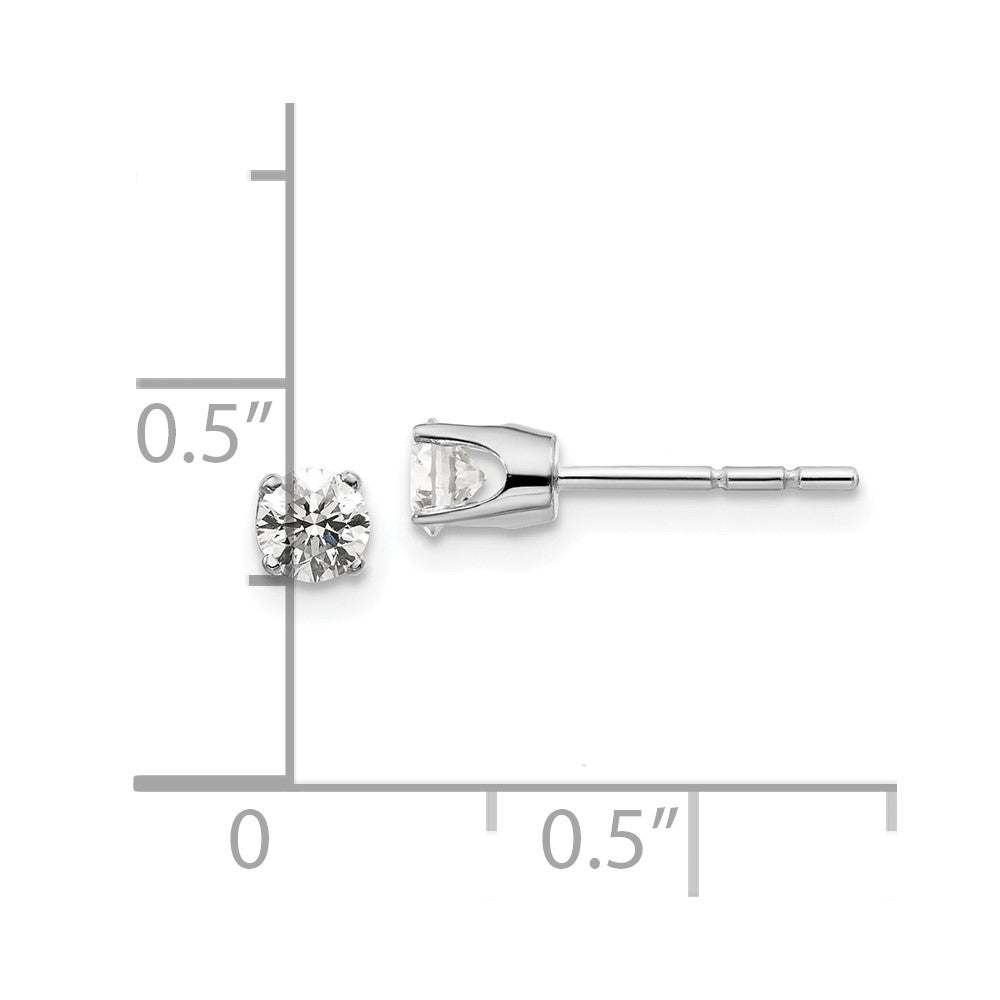 14kw .40ct I2 K-L Diamond Stud Push-on Post Earrings