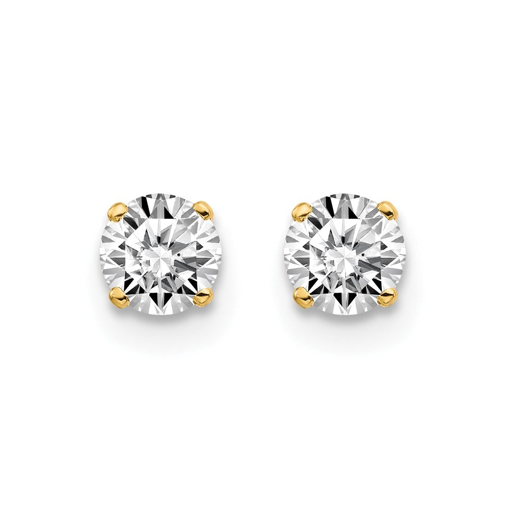 14ky .50ct. I2 K-L Diamond Stud Push-on Post Earrings