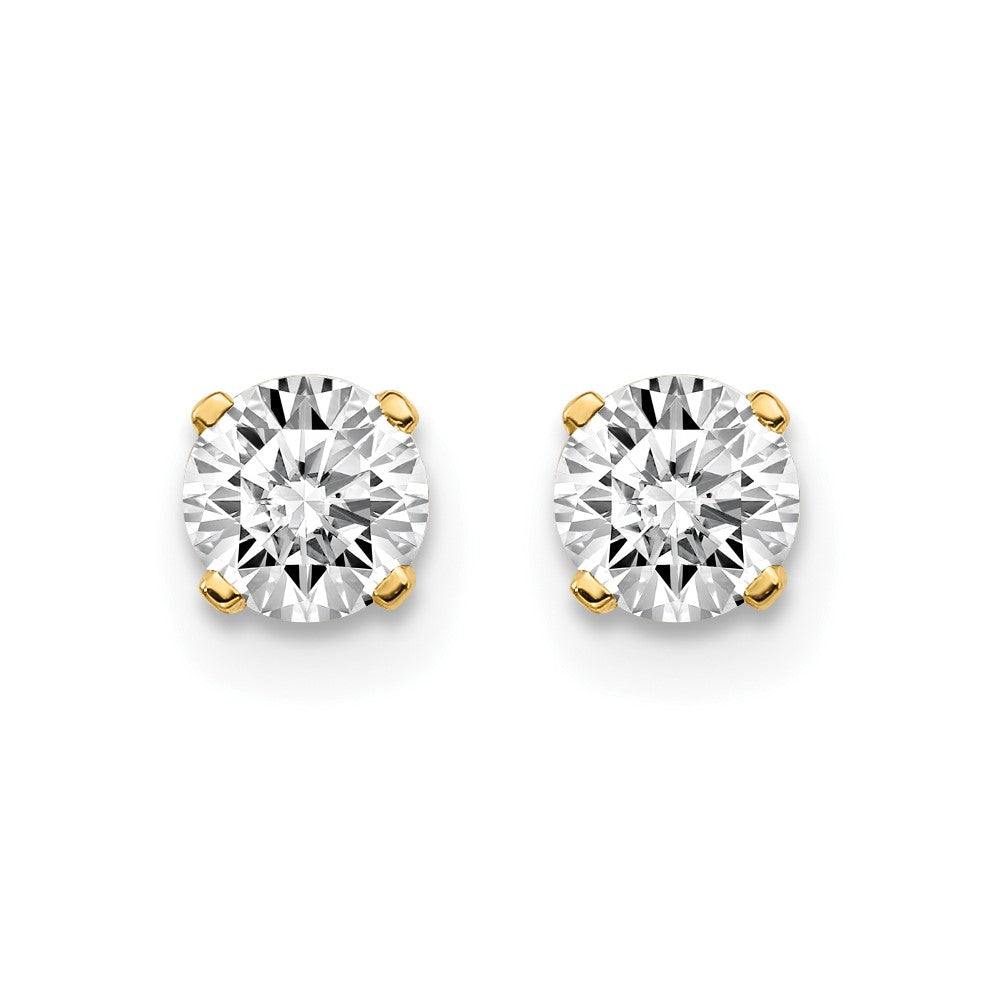 14ky .60ct. I2 K-L Diamond Stud Push-on Post Earrings