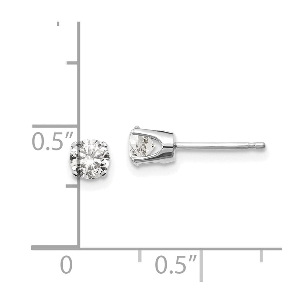 14kw .60ct I1 J-K Diamond Stud Push-on Post Earrings