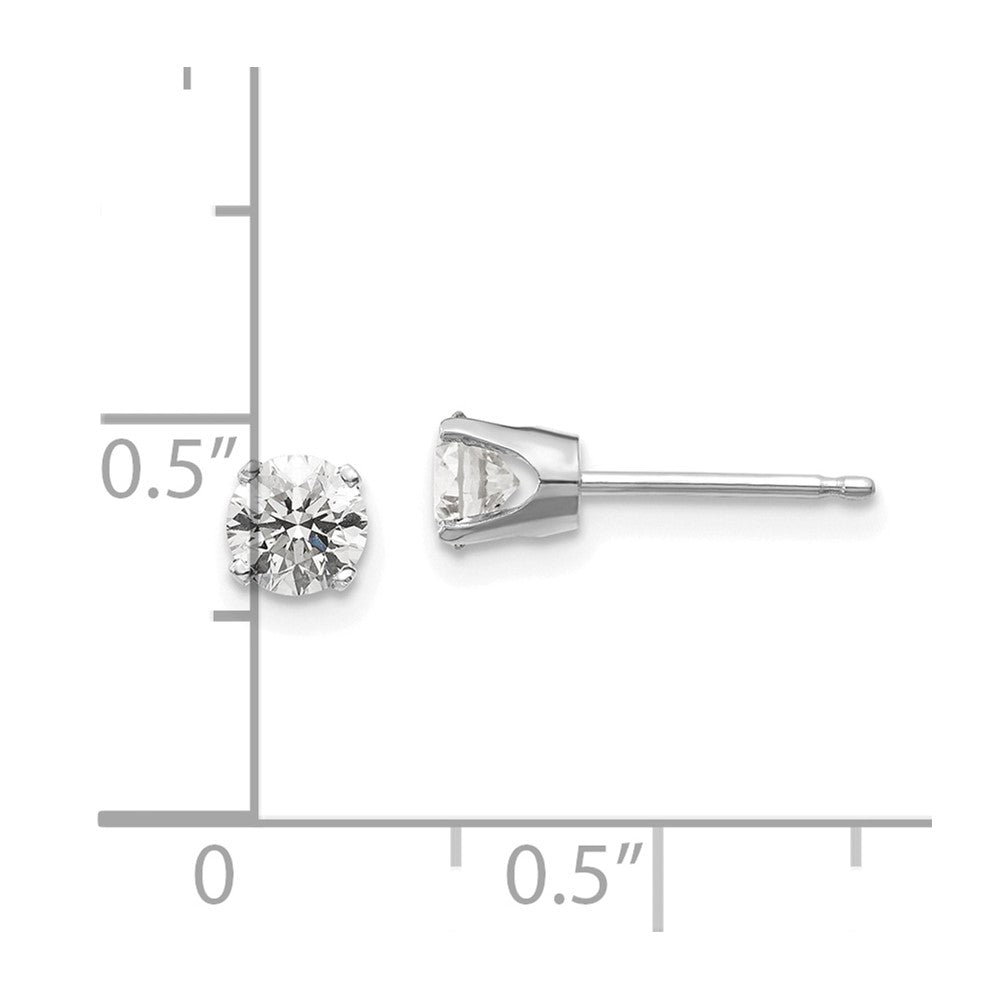 14kw .70ct I2 K-L Diamond Stud Push-on Post Earrings