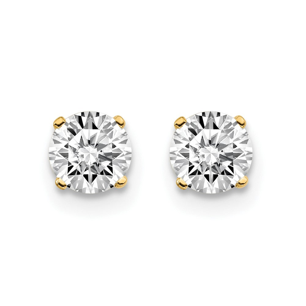 14ky .75ct. I2 K-L Diamond Stud Push-on Post Earrings