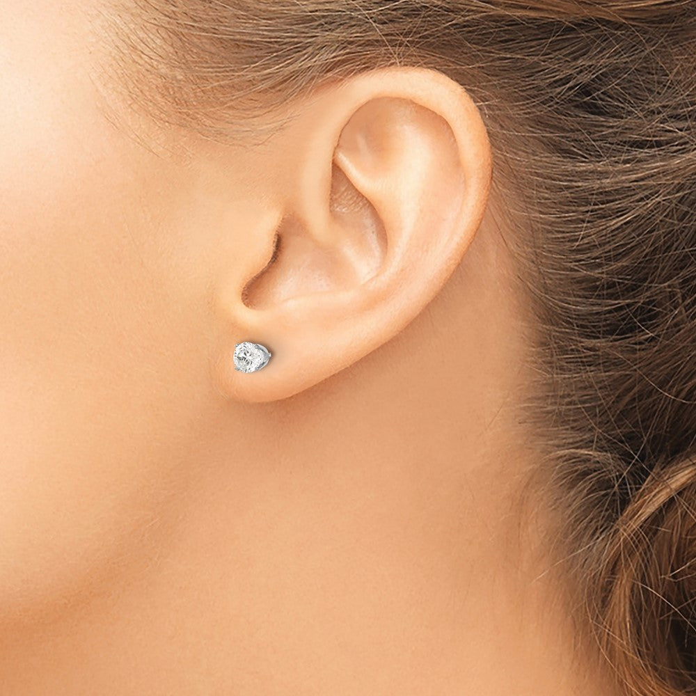 14kw .95ct I1 J-K Diamond Stud Push-on Post Earrings