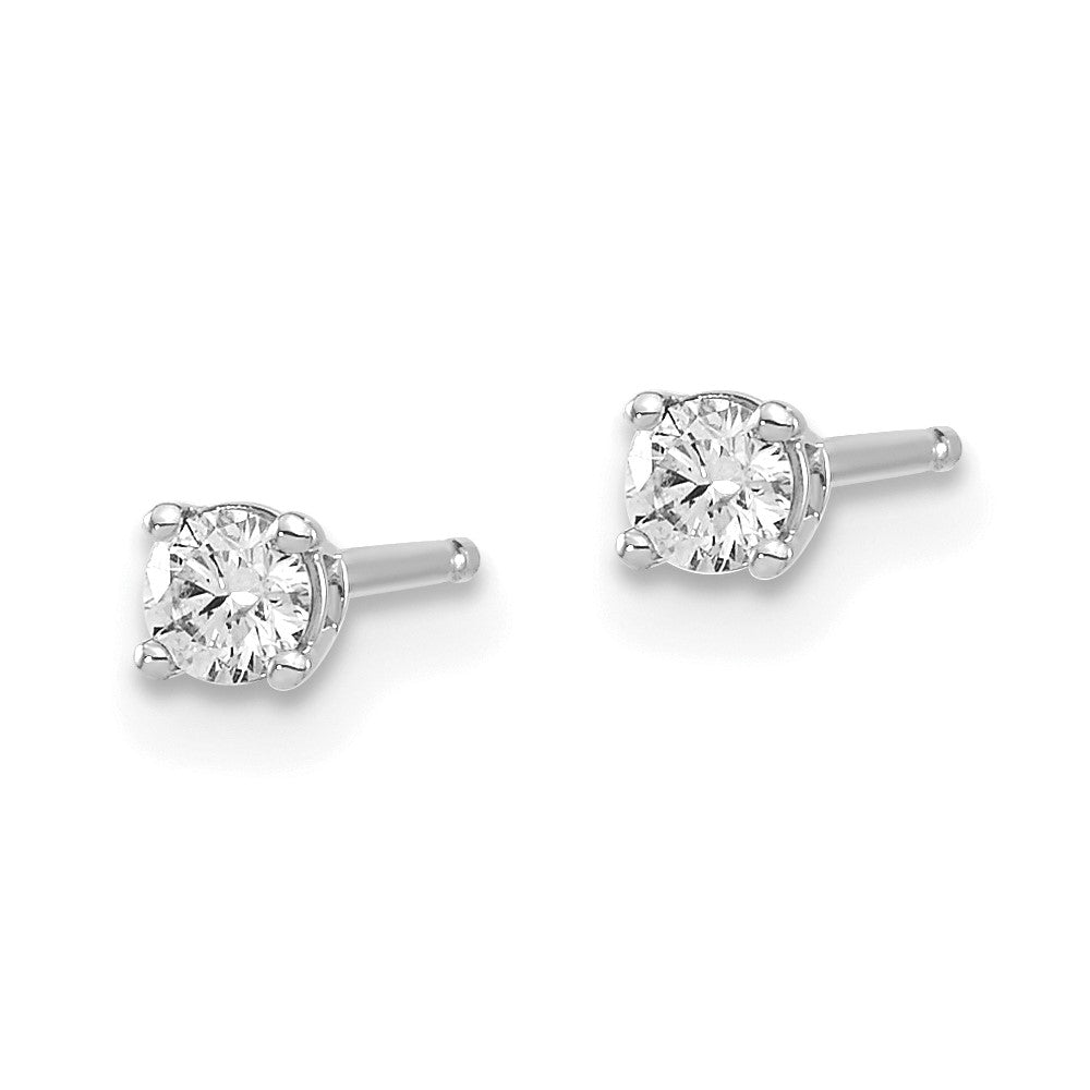 14kw .15ct I1 J-K Diamond Stud Push-on Post Earrings