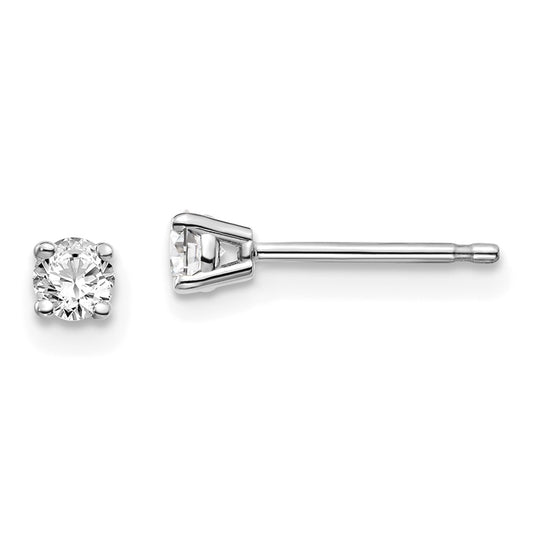 14kw .20ct I1 J-K Diamond Stud Push-on Post Earrings