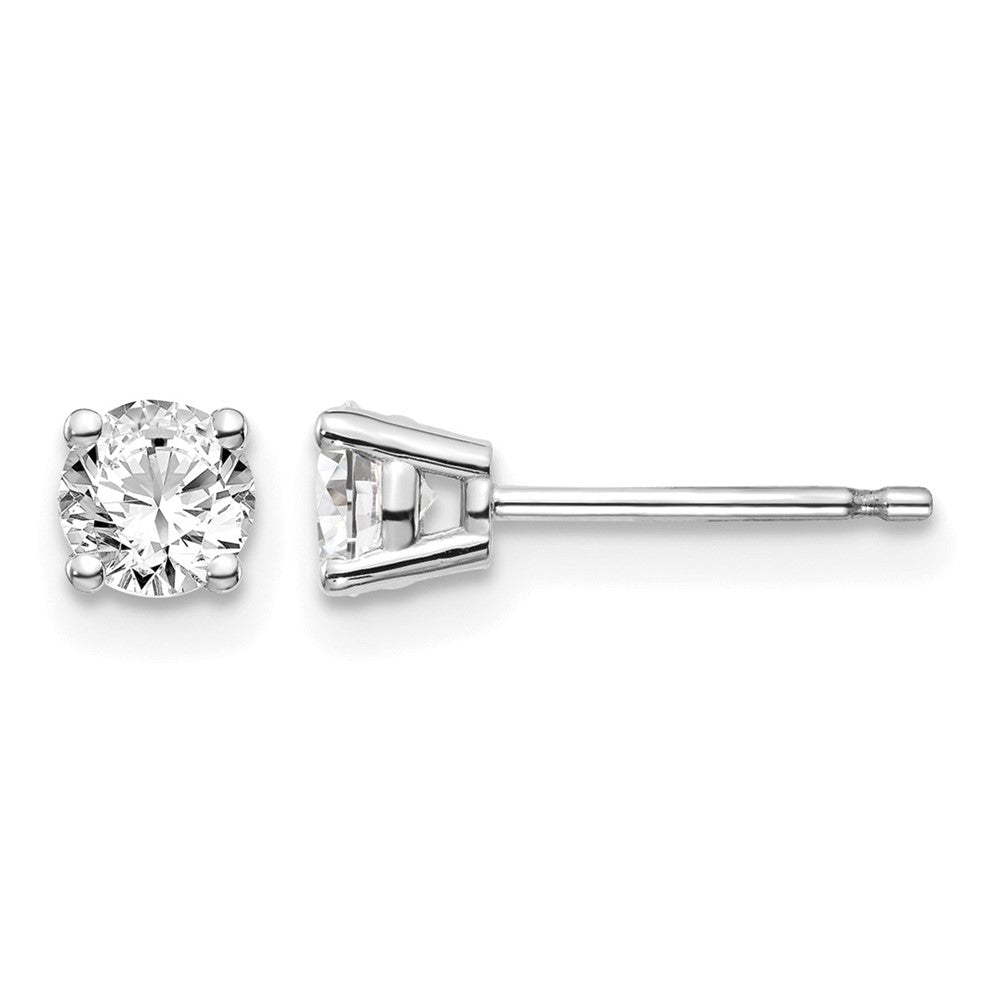 14kw .60ct I1 J-K Diamond Stud Push-on Post Earrings