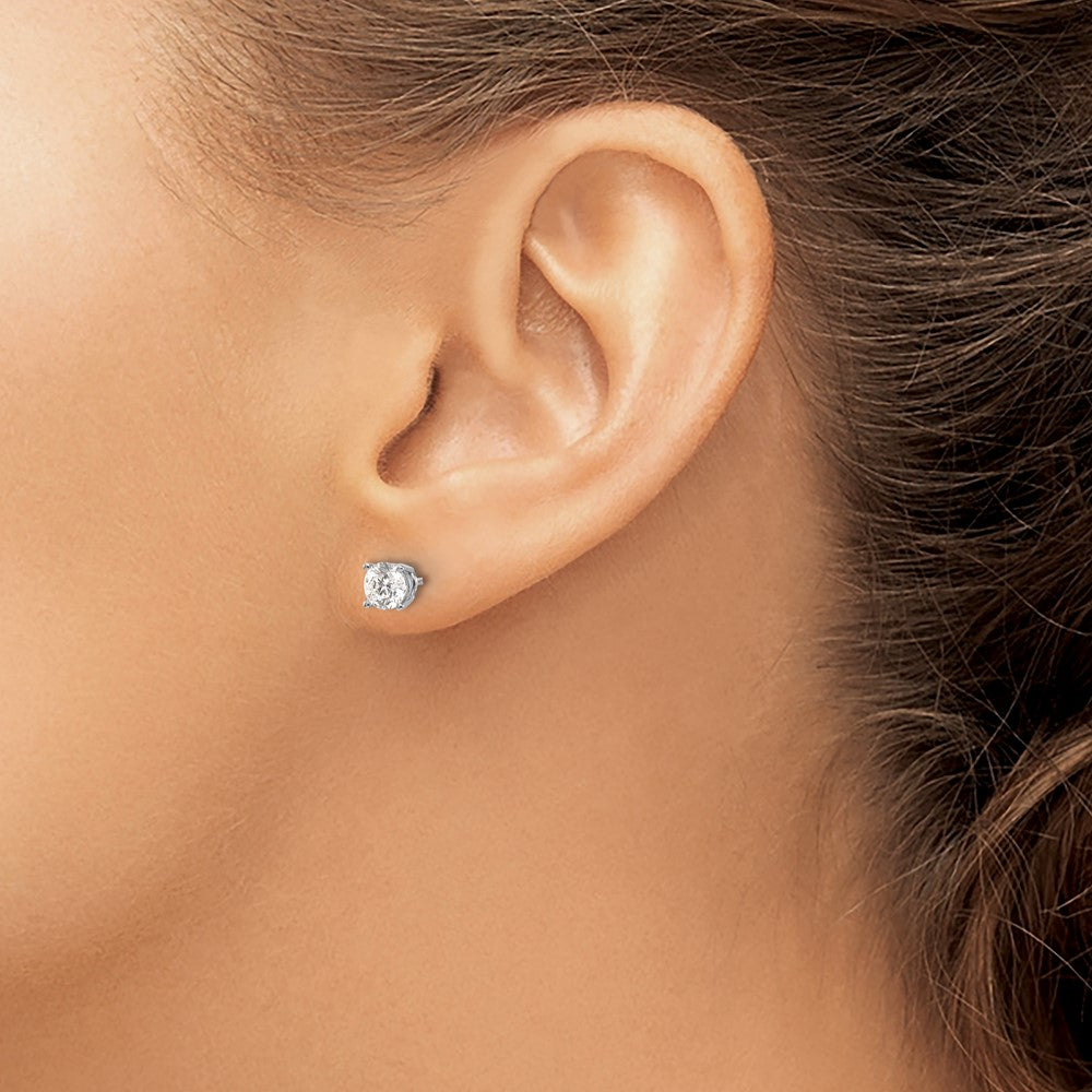 14kw 1.00ct VS2/SI1 G-I Diamond Stud Thread on/off Post Earrings