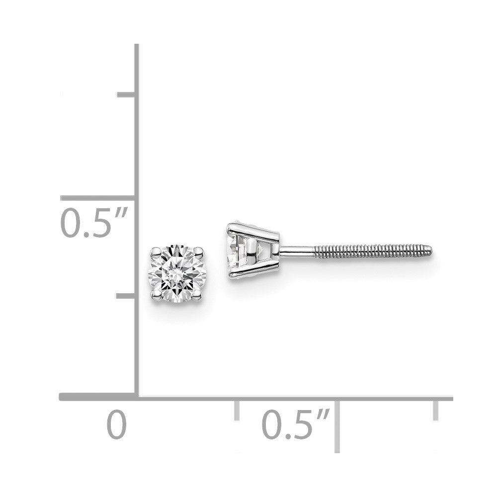 14kw .40ct SI3 G-I Diamond Stud Thread on/off Post Earrings