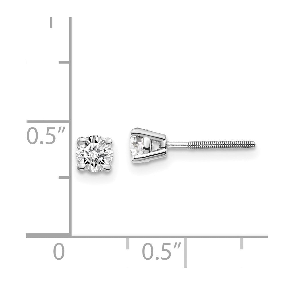 14kw .50ct VS2/SI1 G-I Diamond Stud Thread on/off Post Earrings