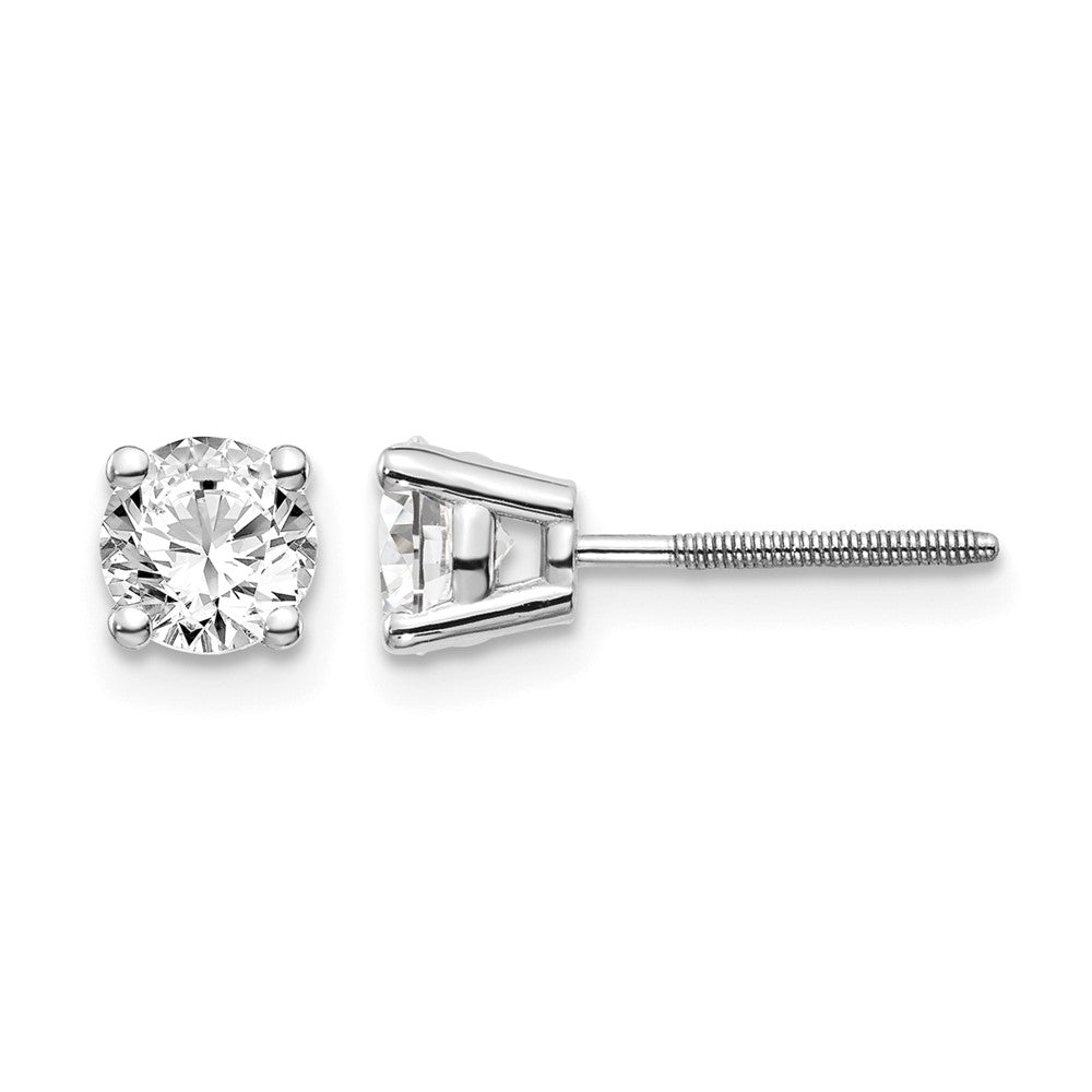 14kw .85ct SI3 G-I Diamond Stud Thread on/off Post Earrings