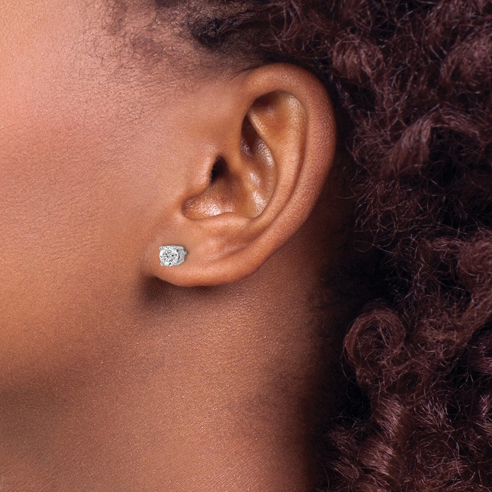 14kw .95ct SI3 G-I Diamond Stud Thread on/off Post Earrings