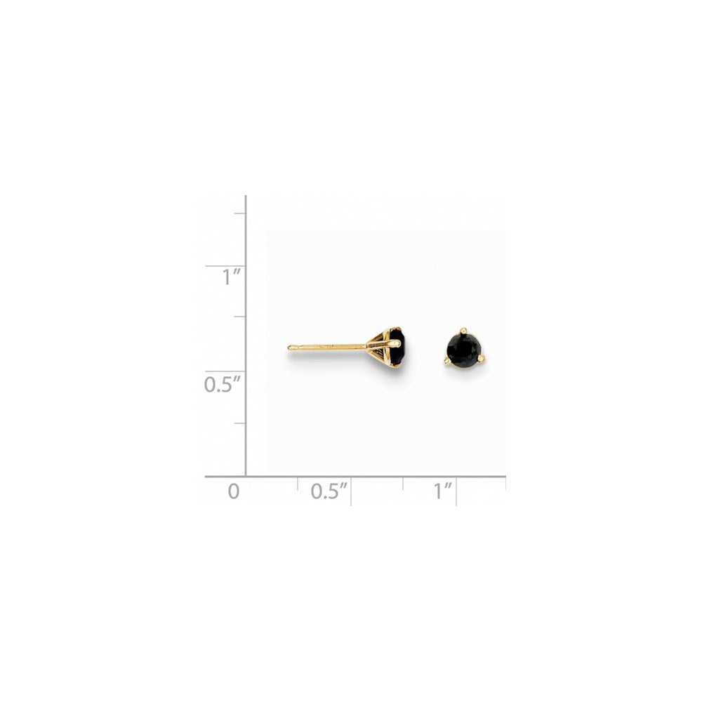14k 3/4ct Black Diamond Stud Earrings
