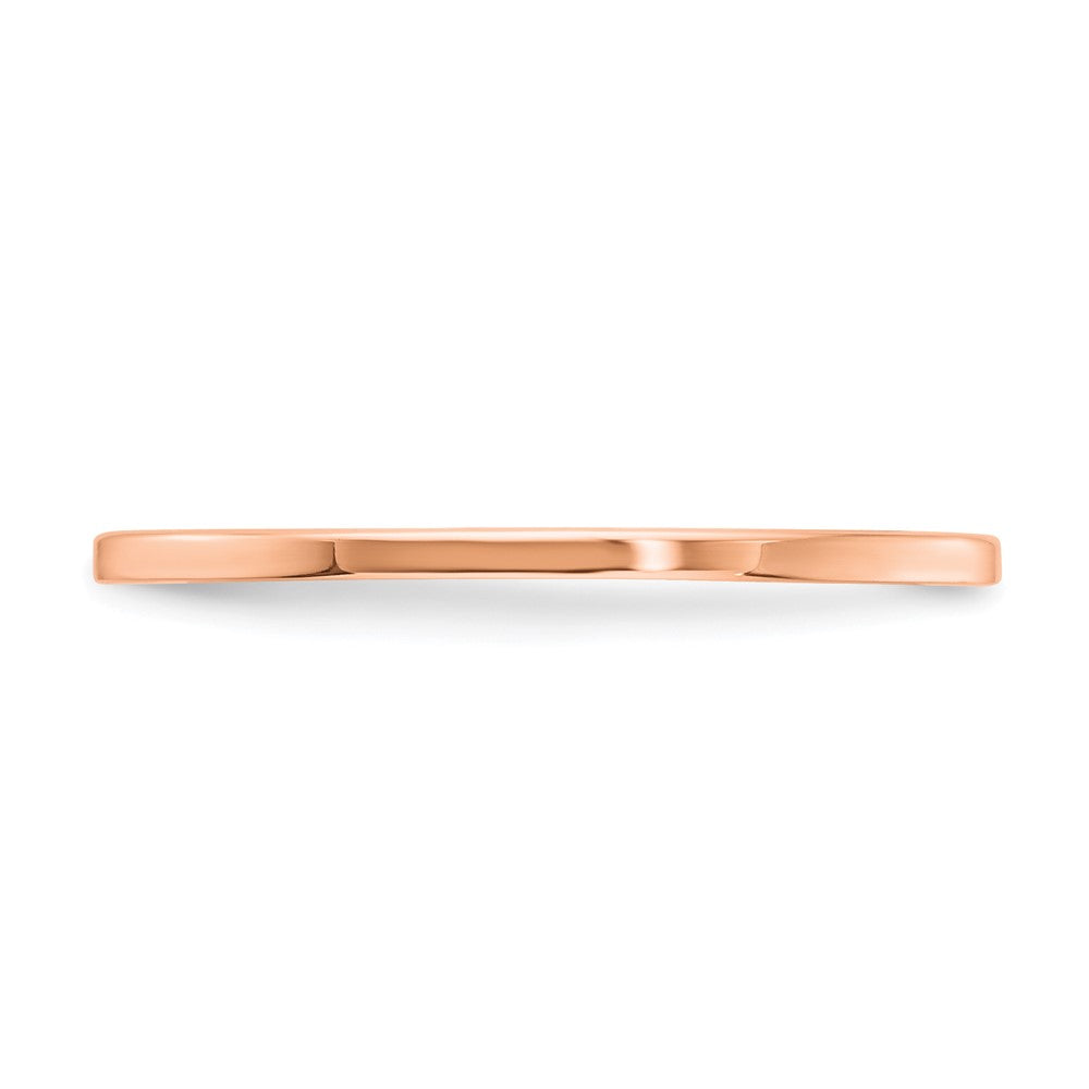 14K Rose Gold 1.2mm Flat Polished Stackable Band Size 5