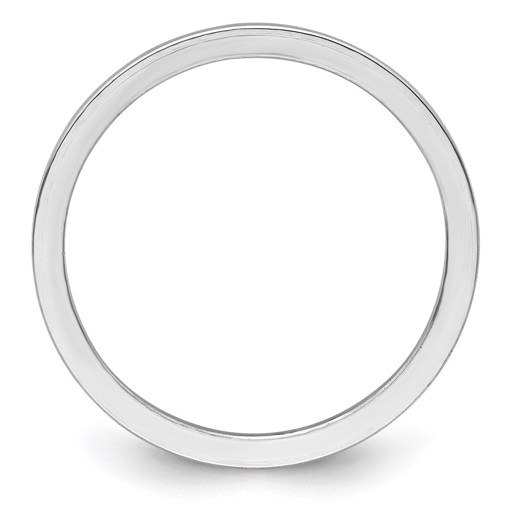 14K White Gold 1.2mm Flat Polished Stackable Band Size 8