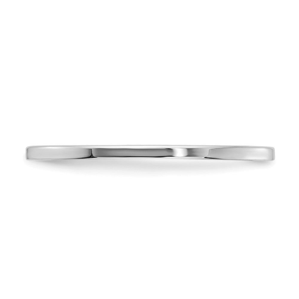14K White Gold 1.2mm Flat Polished Stackable Band Size 8.5