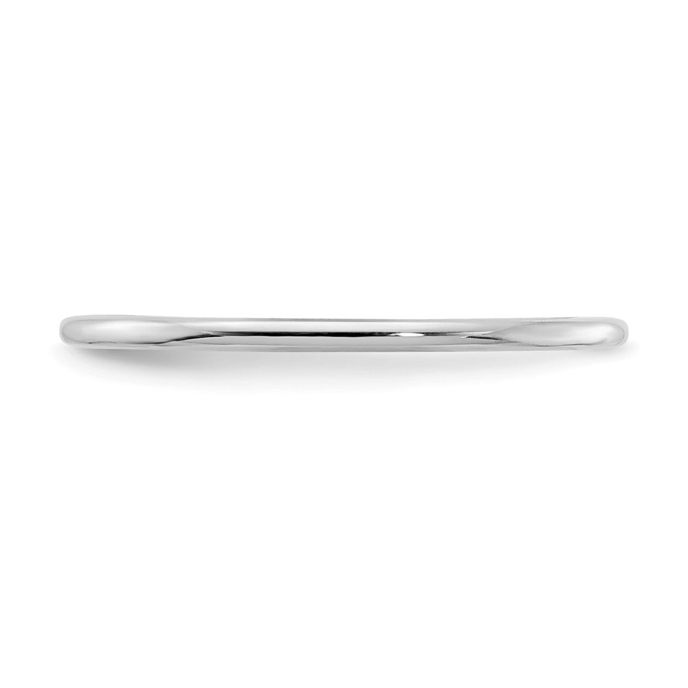 14K White Gold 1.2mm Half Round Polished Stackable Band Size 5