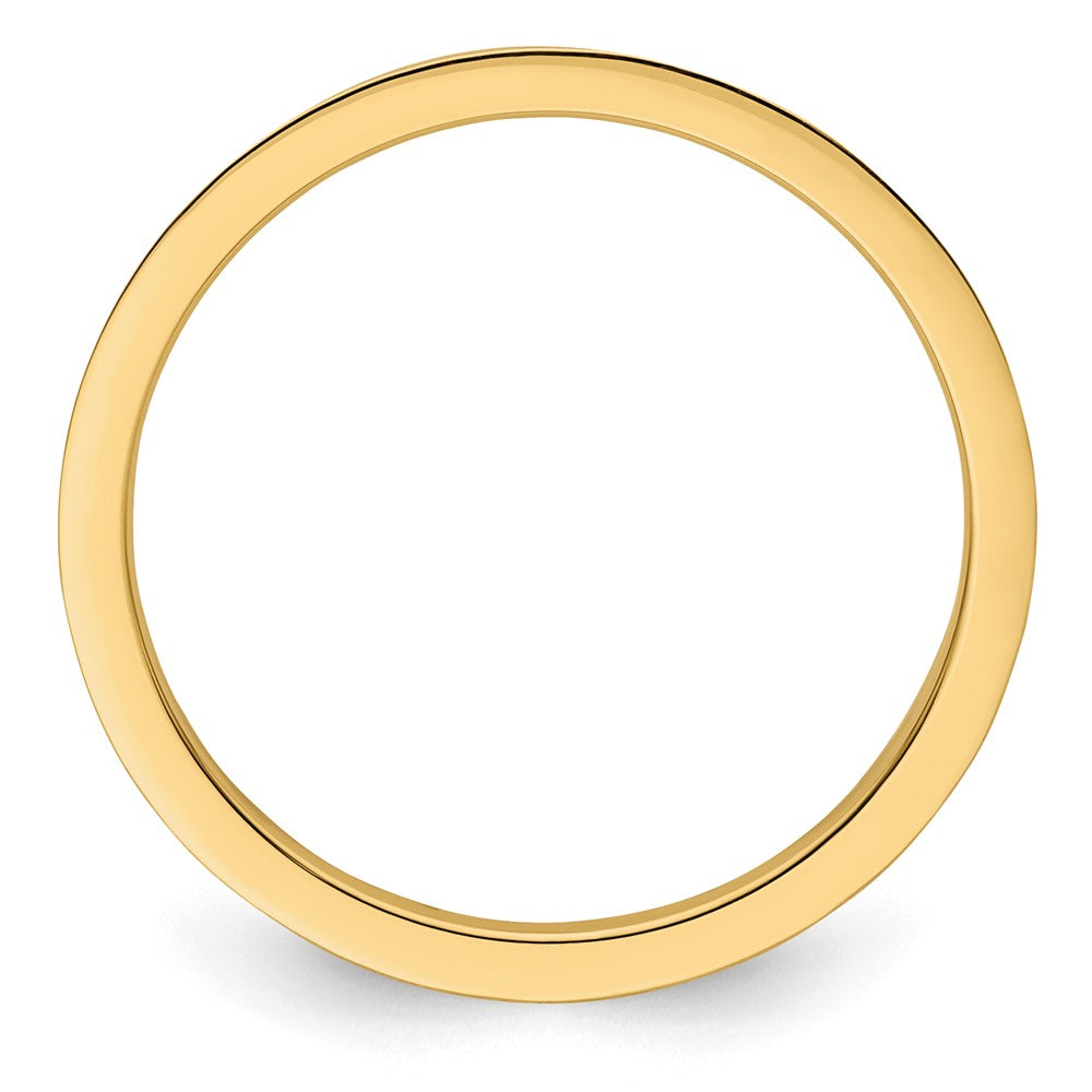 14K Yellow Gold 1.2mm Criss-Cross Pattern Stackable Band Size 5.5