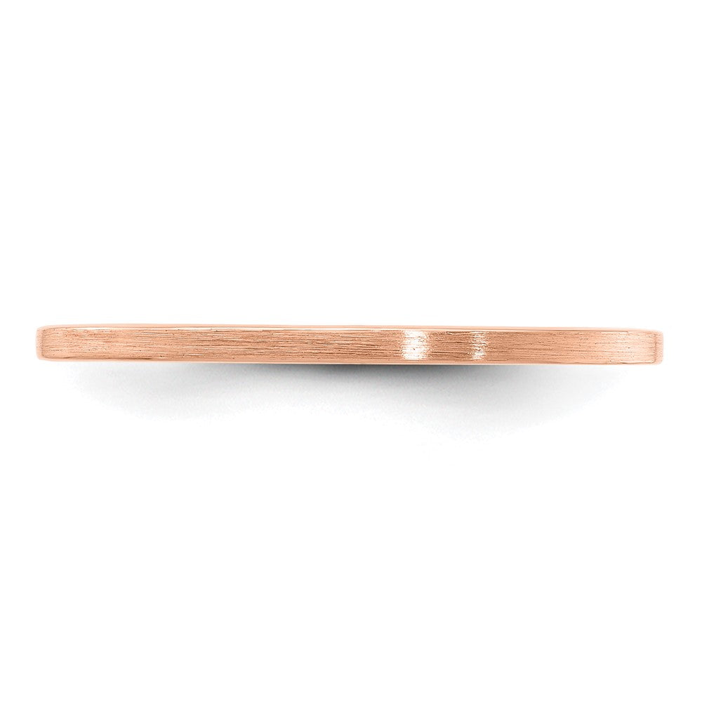 14K Rose Gold 1.2mm Flat Satin Stackable Band Size 8.5