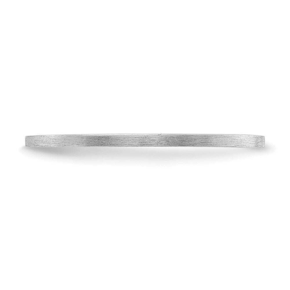 14K White Gold 1.2mm Flat Satin Stackable Band Size 8