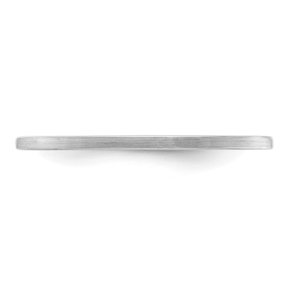 14K White Gold 1.2mm Flat Satin Stackable Band Size 5.5