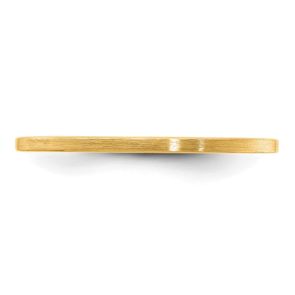 14K Yellow Gold 1.2mm Flat Satin Stackable Band Size 7.5