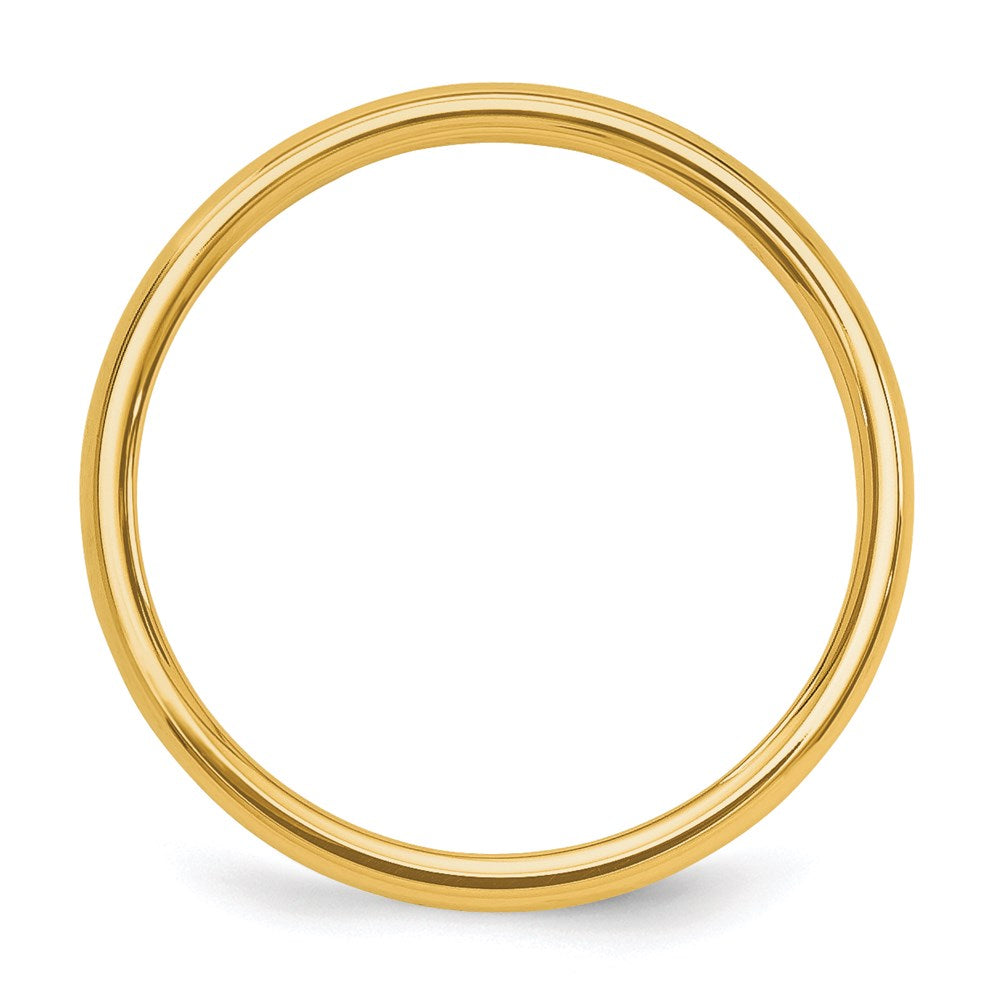 14k Yellow Gold Polished 2mm Stackable Band Size 5.5