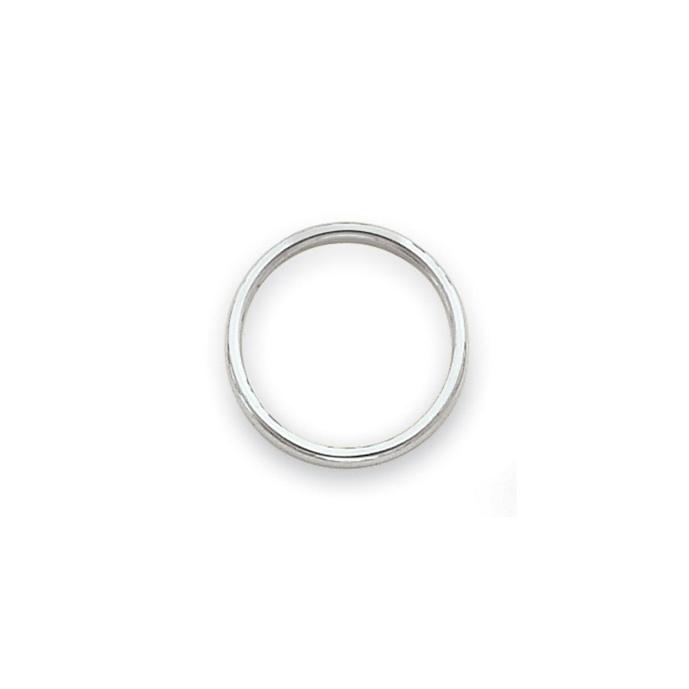 14k White Gold Polished 2mm Stackable Band Size 7.5