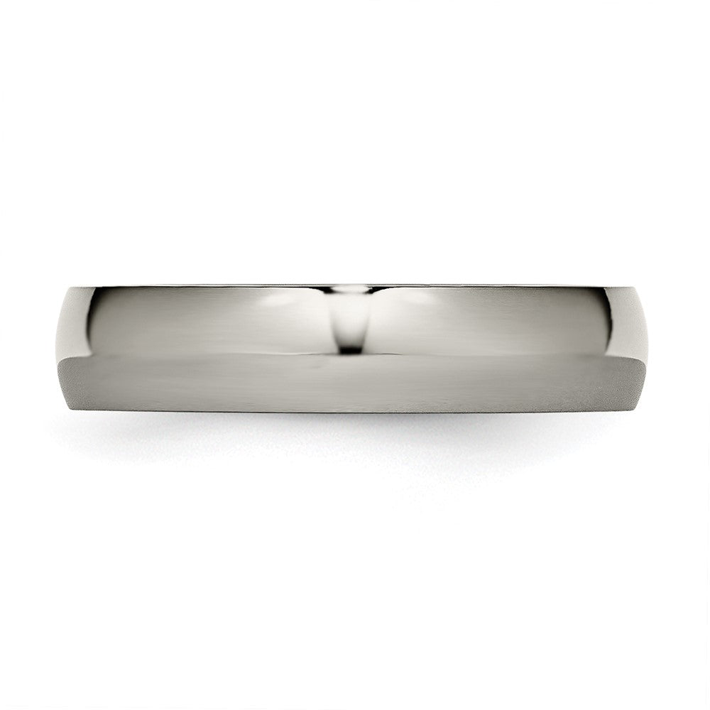 Chisel Titanium Polished 5mm Half Round Band