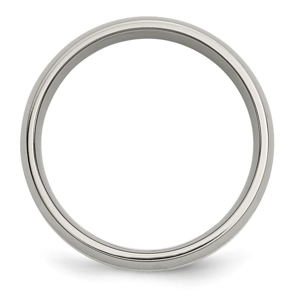 Chisel Titanium Polished with 14k Yellow Gold Inlay 6mm Band