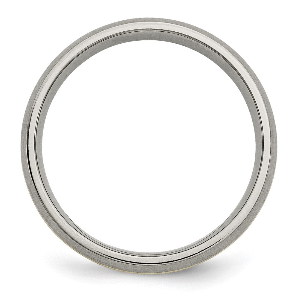 Chisel Titanium Brushed with 14k Yellow Gold Inlay 5mm Band
