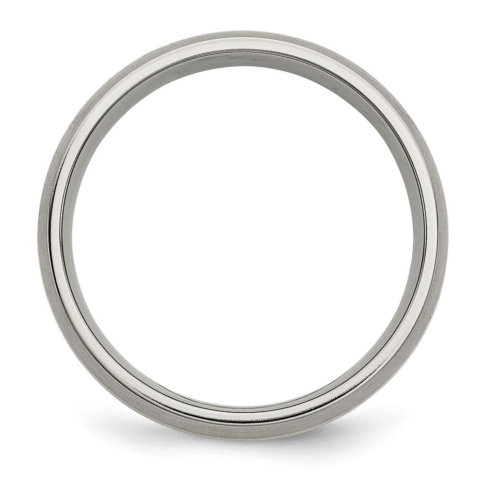 Chisel Titanium Brushed with 14k Yellow Gold Inlay 6mm Band