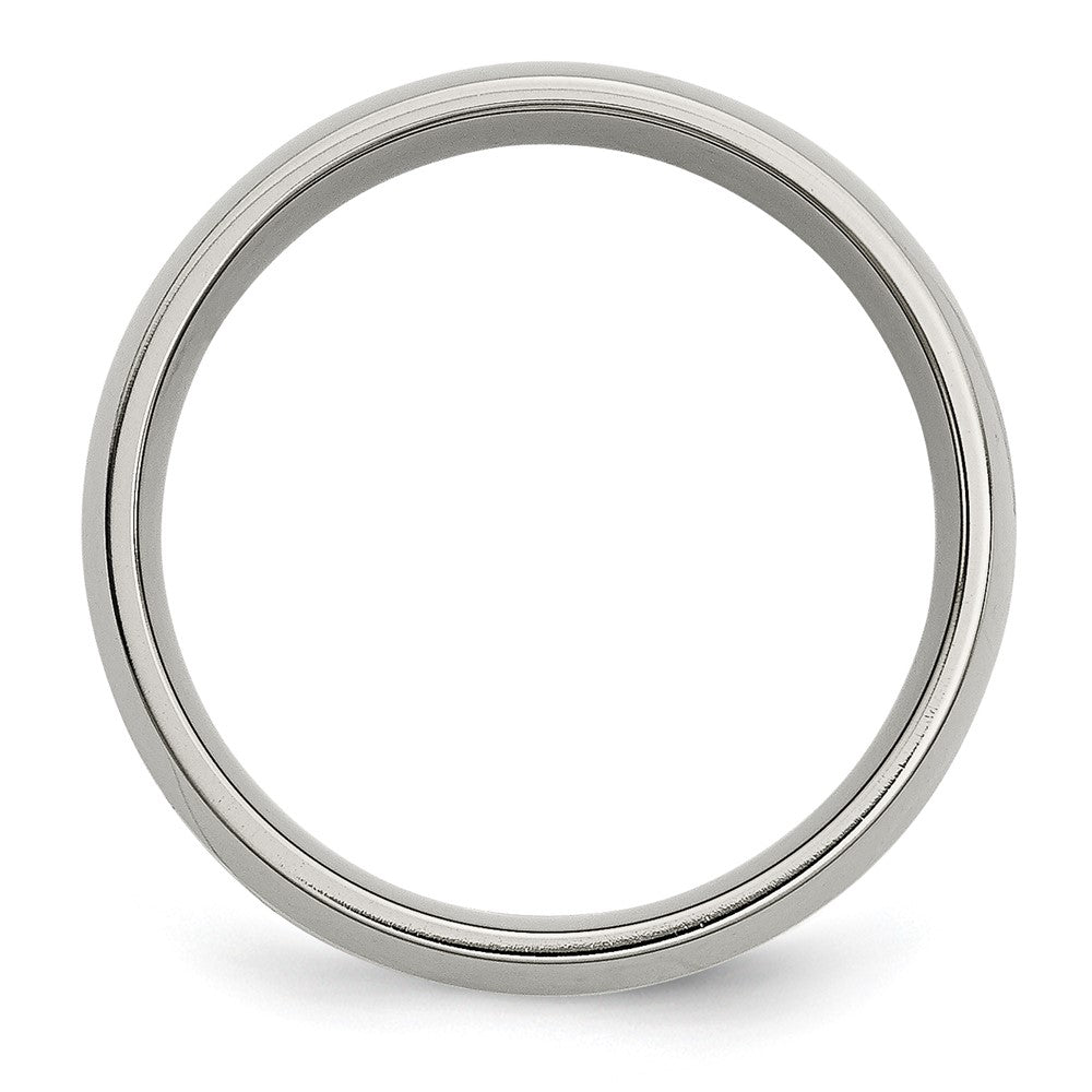 Chisel Titanium Polished with 14k Yellow Gold Inlay 8mm Band