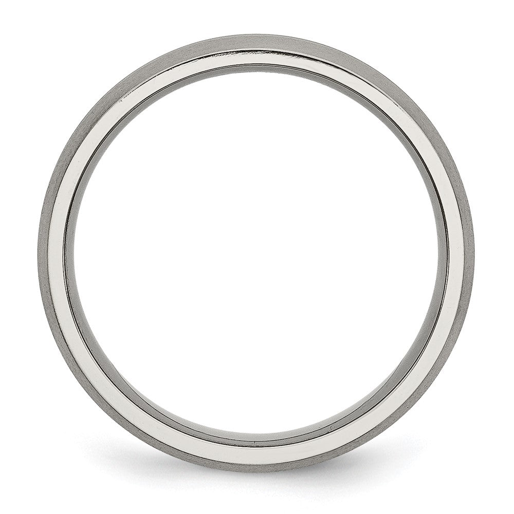 Chisel Titanium Brushed and Polished 6mm Grooved Band