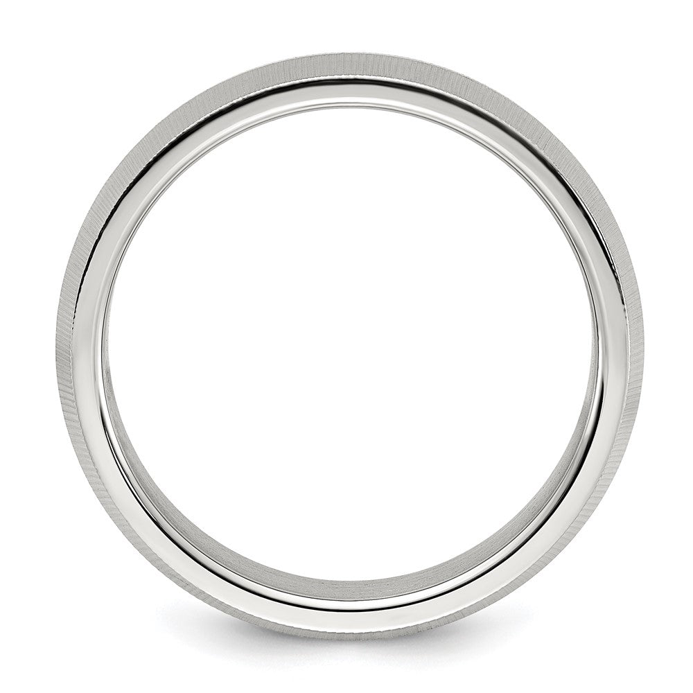 Chisel Titanium Polished and Textured 6mm Band