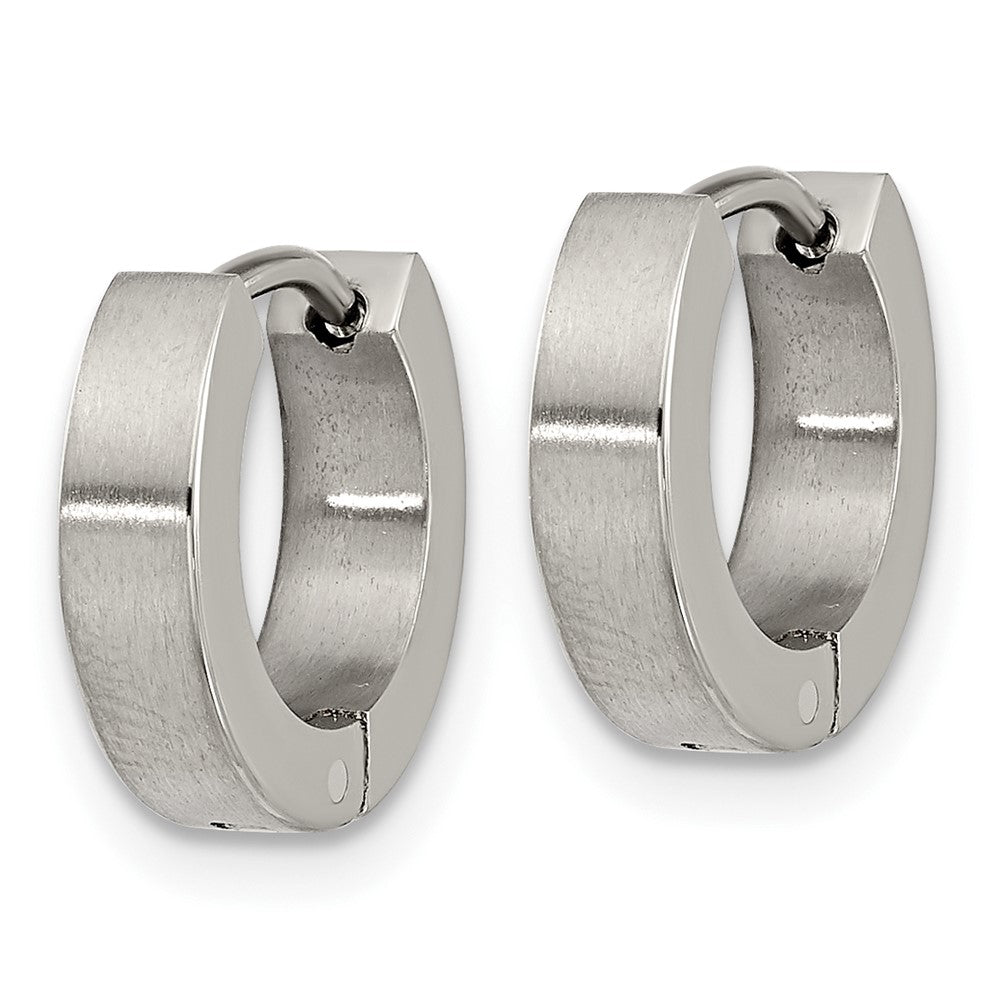 Chisel Titanium Brushed 3.5mm Huggie Hoop Earrings
