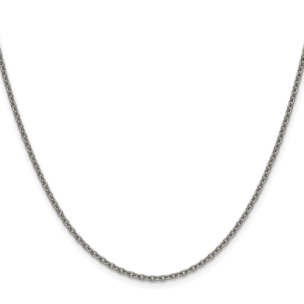 Chisel Titanium Polished 2.25mm 24 inch Cable Chain