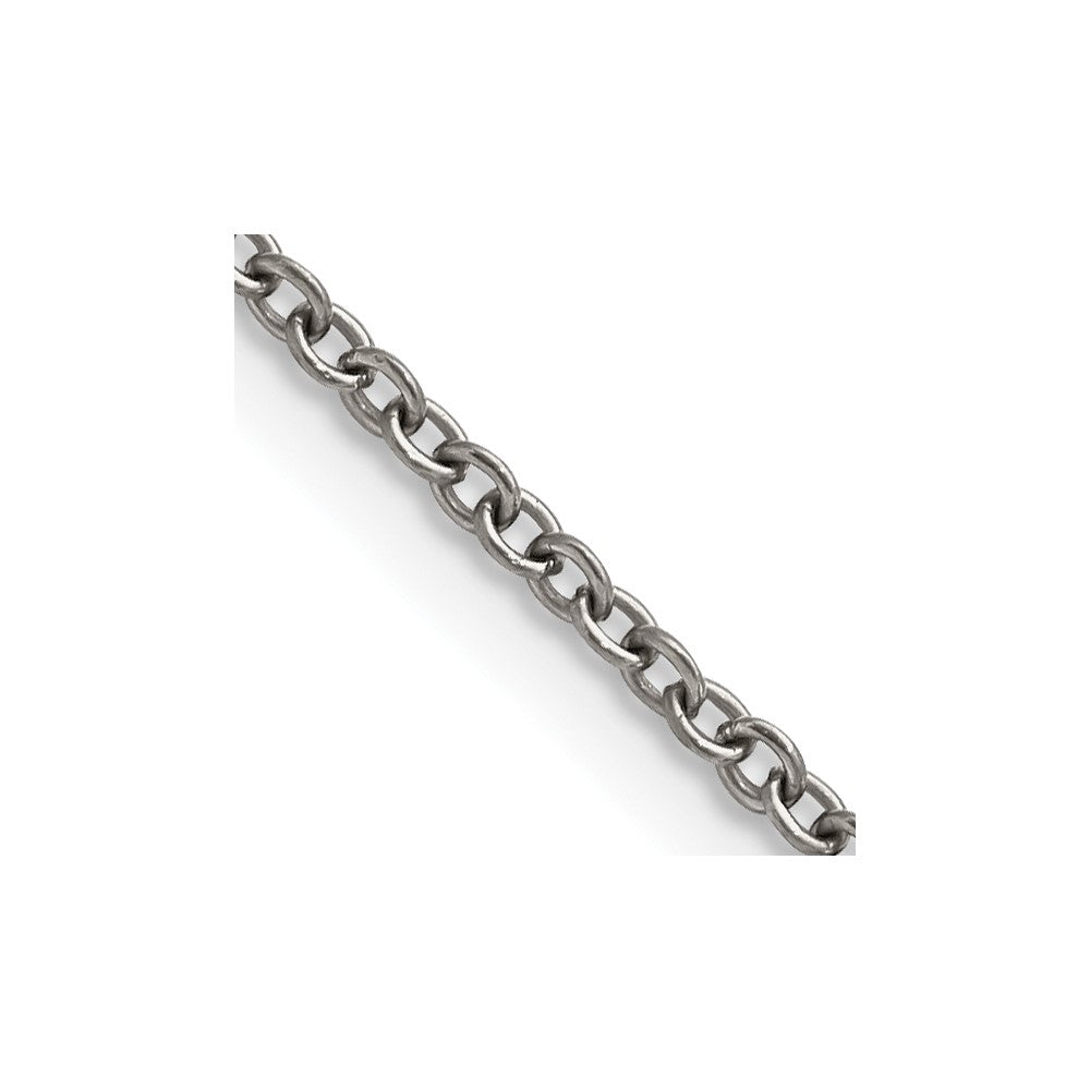 Chisel Titanium Polished 2.25mm 22 inch Cable Chain