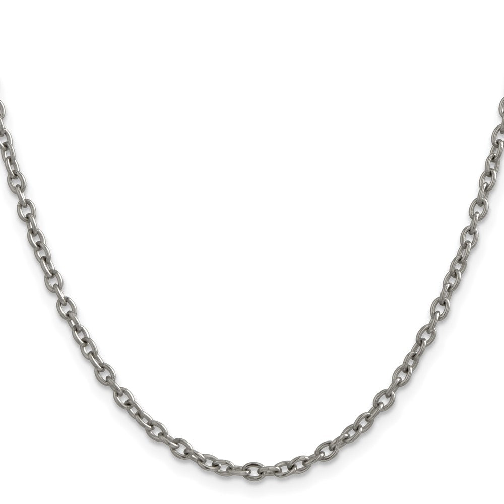 Chisel Titanium Polished 2.9mm 22 inch Cable Chain